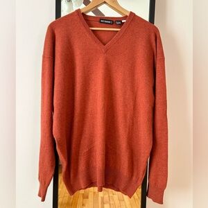 Vintage Cashmere 90s Y2K Holt Renfrow burnt orange sweater sweatshirt crewneck